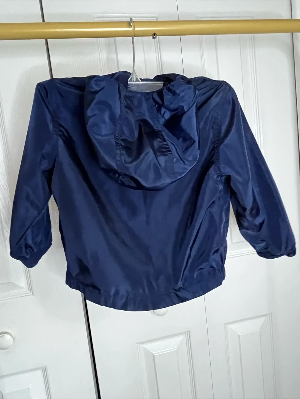 Gap Kids Navy Windbreaker Jacket with Stripe Zip 2t